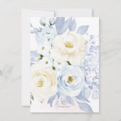 PixDezines Watercolor Cream Rose Blue Hyde Save The Date (Rückseite)
