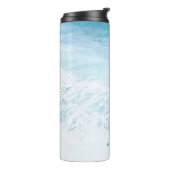 PixDezines Watercolor Crystal Blue Beach Thermosbecher (Nach links gedreht)