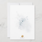 PixDezines Watercolor Dusty Blue Eucalyptus Einladung (Rückseite)