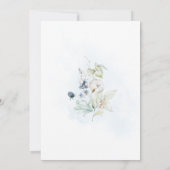 PixDezines Watercolor Dusty Blue Winter Cotton Einladung (Rückseite)