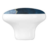 PixDezines Watercolor Dusty n Navy Blue Agate Keramikknauf (Seitenansicht)