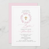 PixDezines Watercolor Dusty Pink Einladung (Vorne/Hinten)