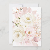 PixDezines Watercolor Dusty Pink Roses Hydrangea Save The Date (Rückseite)