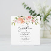 PixDezines Watercolor Dusty Rose Brautparty Einladung (Stehend Vorderseite)