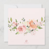 PixDezines Watercolor Dusty Rose Brautparty Einladung (Rückseite)