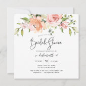 PixDezines Watercolor Dusty Rose Brautparty Einladung (Vorderseite)