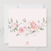 PixDezines Watercolor Dusty Rose Hochzeit Einladung (Rückseite)
