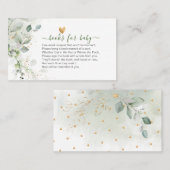 PixDezines Watercolor Eukalyptus Wreath Platzkarte (Vorne/Hinten)