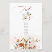 PixDezines Watercolor Fall Garden Blume Tabelle 10 Einladung (Vorderseite)
