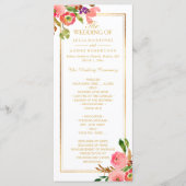 PixDezines Watercolor Floral Wedding Program Programm (Vorderseite)