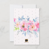 PixDezines Watercolor Garden Rose Kinderdusche Einladung (Rückseite)