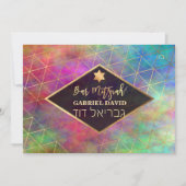 PixDezines Watercolor Geometric Bar Mitzvah Einladung (Vorderseite)