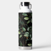 PixDezines Watercolor Green Gold Eukalyptus Trinkflasche (Vorderseite)