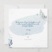 PixDezines Watercolor Greenerie Vielen Dank Einladung (Rückseite)