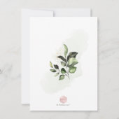 PixDezines Watercolor Greenery Baby Shower Einladung (Rückseite)