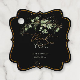 PixDezines Watercolor Greenery Eucalyptus Danke Geschenkanhänger