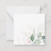 PixDezines Watercolor Grüne Eukalyptus Mitteilungskarte (Rückseite)