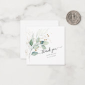 PixDezines Watercolor Grüne Eukalyptus Mitteilungskarte (Vorderseite/Rückseite Beispiel)