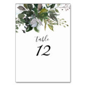 PixDezines Watercolor Grüne Eukalyptus Tischnummer (Rückseite)