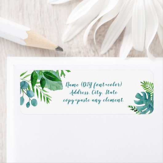 PixDezines Watercolor Grüne, tropisch (Insitu)