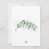 PixDezines Watercolor Gum Eucalyptus Bat Mitzvah Einladung (Rückseite)