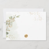 PixDezines Watercolor Gum Eucalyptus Bautizo Einladung (Rückseite)