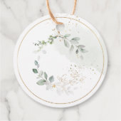 PixDezines Watercolor Gum Eucalyptus WreathBaptism Geschenkanhänger (Rückseite)