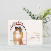 PixDezines Watercolor Herbst Eukalyptus Wreath Save The Date (Stehend Vorderseite)