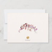 PixDezines Watercolor Herbst Eukalyptus Wreath Save The Date (Rückseite)