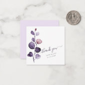 PixDezines Watercolor Lila Fall Eukalyptus Mitteilungskarte (Vorderseite/Rückseite Beispiel)