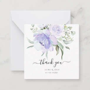 PixDezines Watercolor lilac Lila Rose Vielen Dank Mitteilungskarte