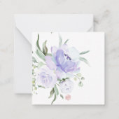 PixDezines Watercolor lilac Lila Rose Vielen Dank Mitteilungskarte (Rückseite)