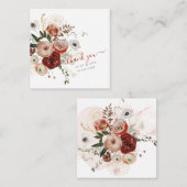 PixDezines Watercolor Marsala Liebe Roter Herbst Mitteilungskarte (Vorne/Hinten)