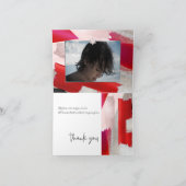 PixDezines Watercolor Mitzvah vielen Dank, Red Bla Dankeskarte (Innenseite)