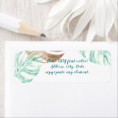 PixDezines Watercolor Monstera Blätter, Aquamarin  (Insitu)