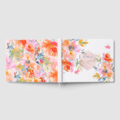 PixDezines Watercolor Orange Rose Bat Mitzvah Gästebuch (Voll)