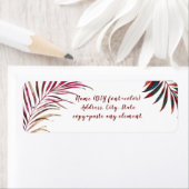 PixDezines Watercolor Palm Fronds, Burgund (Insitu)