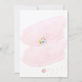 PixDezines Watercolor Peonies DIY EventBaby Dusche Einladung (Rückseite)
