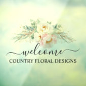 PixDezines Watercolor Peonies Eucalyptus Fensteraufkleber (Blatt 3)