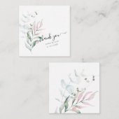 PixDezines Watercolor Pink Gum Eukalyptus Mitteilungskarte (Vorne/Hinten)