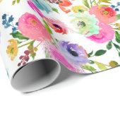 PixDezines Watercolor Ranunculus | DIY-Hintergrund Geschenkpapier (Rolleneckpunkt)