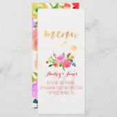 PixDezines Watercolor Ranunculus Menü Menükarte (Vorne/Hinten)