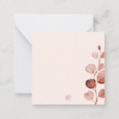 PixDezines Watercolor Rust Orange Fall Eukalyptus Mitteilungskarte (Rückseite)