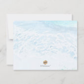 PixDezines Watercolor Shoreline-Trauzeugin Einladung (Rückseite)