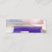 PixDezines Watercolor Silver Lila Web-UAWG Mini Visitenkarte (Rückseite)