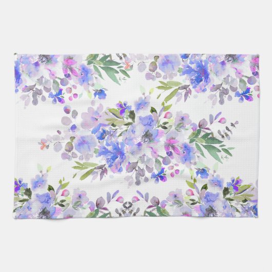 PixDezines Watercolor Sommer Floral Geschirrtuch (Horizontal)