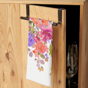 PixDezines Watercolor Sommer Floral Geschirrtuch