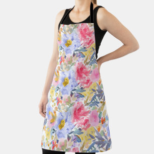 PixDezines Watercolor Sommer Floral Schürze
