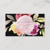 PixDezines Watercolor Sommer-Rose Visitenkarte (Rückseite)