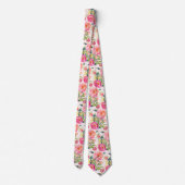 PixDezines Watercolor Sommererbsen Krawatte (Rückseite)